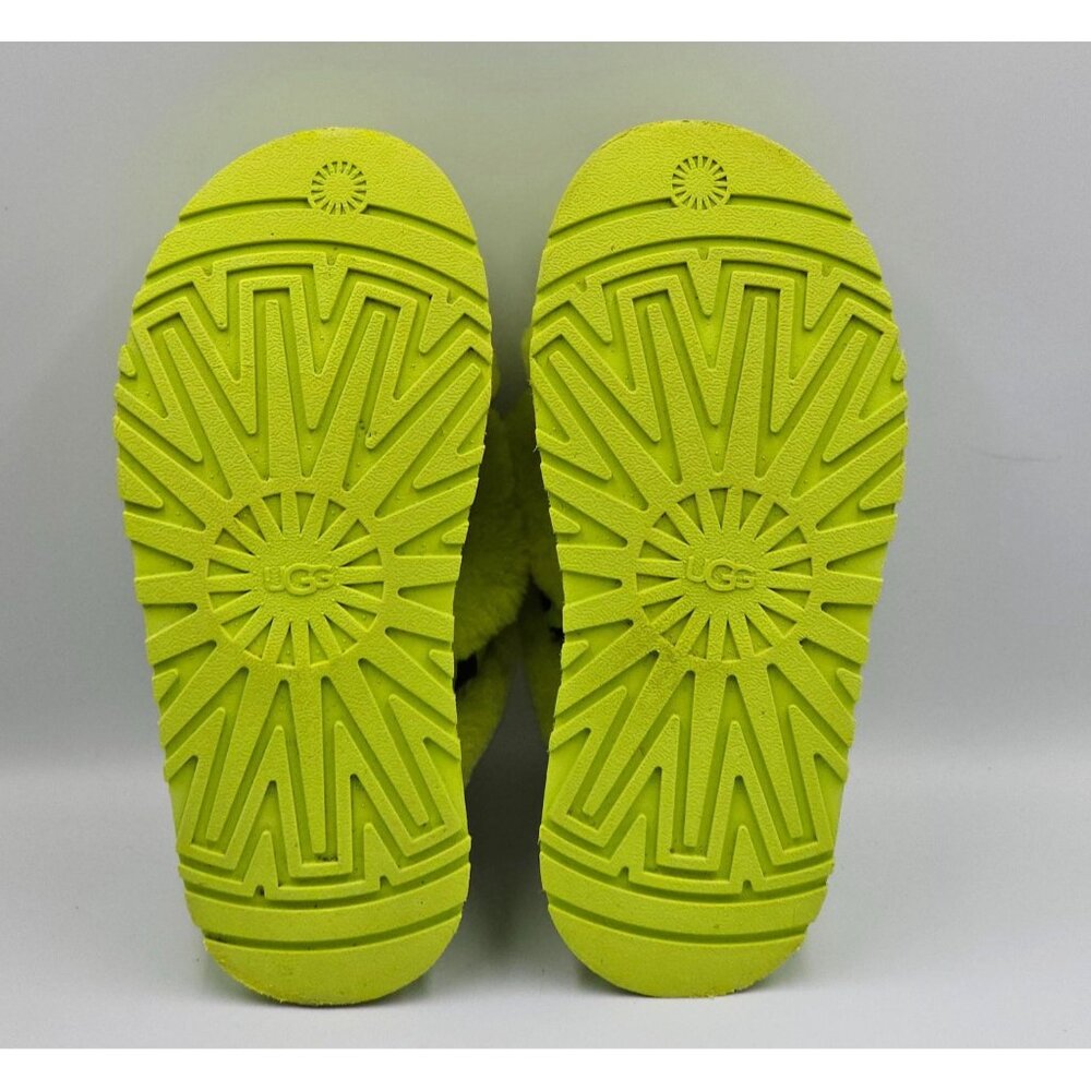 UGG Women's Animalia Green Disco Cross Slide Platform Sandals Size 7 2695 - Picture 7 of 16